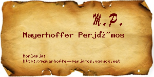 Mayerhoffer Perjámos névjegykártya